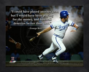 George Brett Kc Royals Pro Quotes Framed 8X10 Photo
