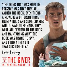because the giver is a fantastic book that deserves to have a great ...