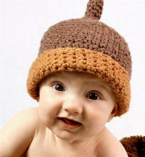 Baby Acorn Crochet Hat $21: Babys Acorn, Crochet Baby Hats, Crochet ...