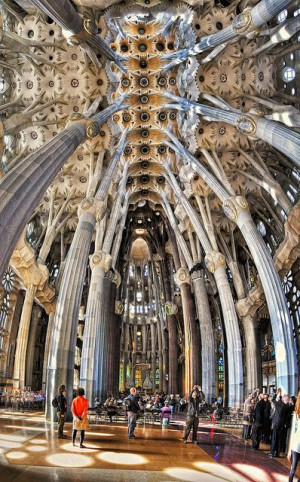 La Sagrada Familia. Antoni Gaudi. Barcelona, Spain. Gaudi started ...