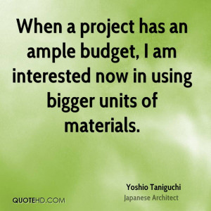 When a project has an ample budget, I am interested now in using ...