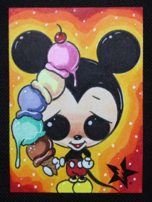 Sugar Fueled Mickey Mouse Ice Cream lowbrow pop surrealism creepy cute ...