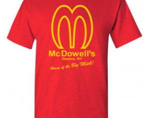 McDowell's Restaurant Queens NY Funny Parody Adult DT T-Shirt Tee 1744 ...