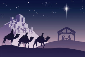 Los tres Reyes Magos van camino hacia Belem para llevar regalos a ...
