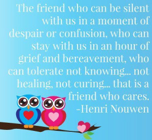 The Friend Who Can Be Silent