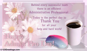 Wish a very special admin pro you know with a warm and heartfelt thank ...