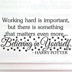 ... HARD-BELIEVE-IN-YOURSELF-HARRY-POTTER-QUOTE-40-STARS-Vinyl-Wall-Decal