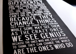 THE CRAZY ONES Inspirational Art Think by TheMemoryGallery on Etsy,