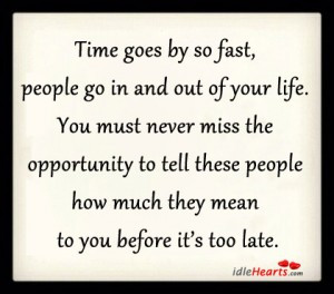 Fast Quote - Time-goes-by-so-fast-people-go-in-and-out of your life ...