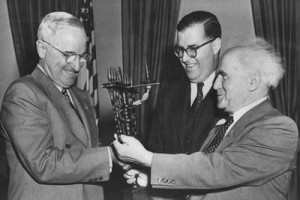 ... Abba Eban (center) meet with President Harry Truman (May 2, 1951