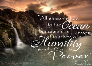 Humility: All Streams Flow to the Ocean