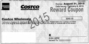 Costco American Express Cash Back Reward