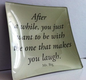 Fun glass dishes with Carrie Bradshaw and Mr Big Quotes