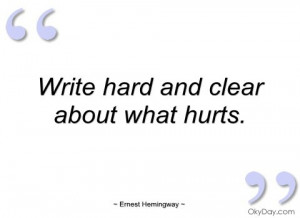 Hemingway quote- LOVE Hemingway!