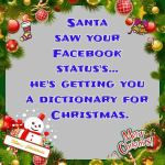 ... Comments Off on Best Funny Christmas Quotes For Facebook Status 2014