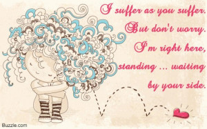 Girl with Heart Get Well Soon Message for Boyfriend