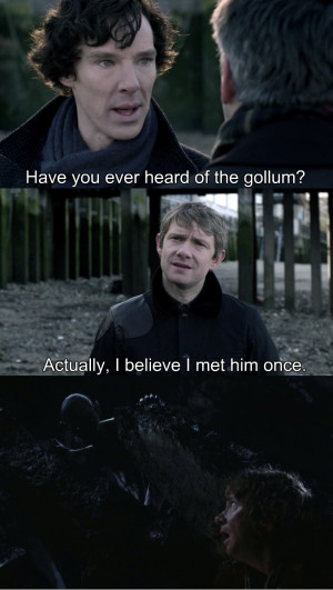 LOL funny bbc the hobbit martin freeman humor sherlock holmes Benedict ...