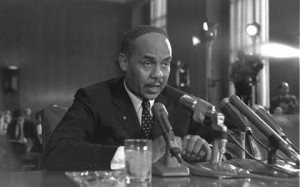 Ralph Ellison testifies at a Senate hearing on the racial problems in ...