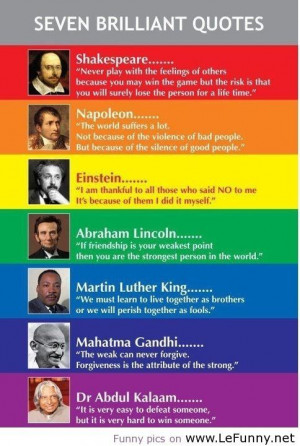 awesome Seven brilliant quotes