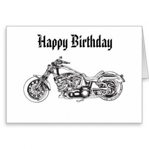 Motorcycle..1, Happy Birthday Card