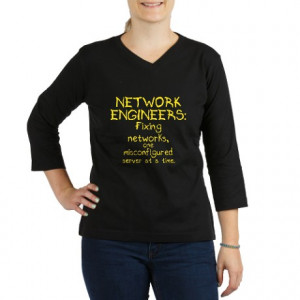 ... > Computers Tops > network-engineers-dk 3/4 Sleeve T-shirt (Dark