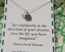 Follow your dreams Henry David Thoreau quote gift keepsake