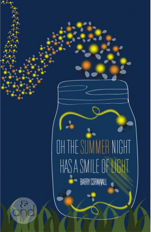 Summer Night Fireflies Fireflies quote print 