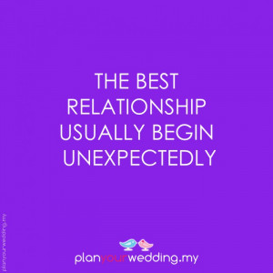 The best relationship usually begin unexpectedly