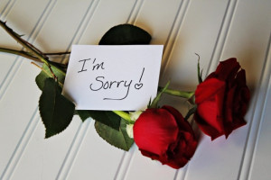 ... bouquet for your loved one with an ‘I’m sorry’ note attached