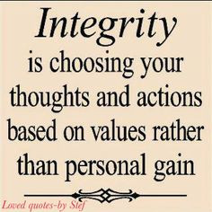 Integrity quote More
