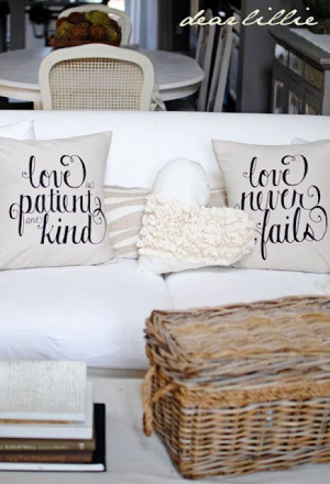 like these pillows and the bible quote! I'd super love them if the ...