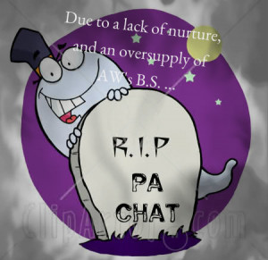 ... White-Halloween-Ghost-Peeking-Behind-A-Tombstone-Over-A-Purple-Circle