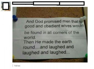 God has a sense of humor