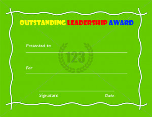 Outstanding Award Template Outstanding leadership award