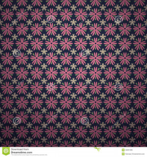 Classical Dark Pink Ditsy Floral Seamless Background Vector