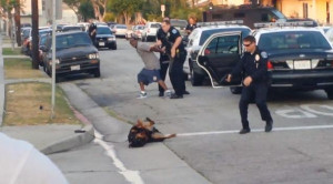 Man videotapes police during standoff, police shoot his dog
