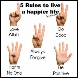 rules to live a happier life - islam Photo