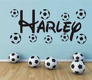 DISNEY-BOYS-FOOTBALLS-PERSONALISED-NAME-WALL-ART-STICKER-QUOTE-BEDROOM ...