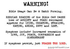 ahhhh...so much better than the warnings of suicidal thoughts ...