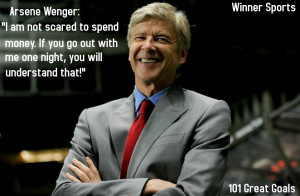 Quality Arsene Wenger quote on spending money in January!