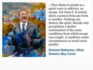 ... include: love, quote, rip, robin williams and what dreams may come