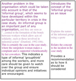 An example of direct quotation in the context of a paragraph.