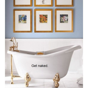 Get Naked Bath ROOM....WALL WORDS QUOTES SAYINGS ART LETTERING, BLACK ...