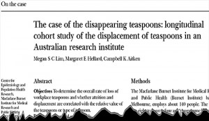 teaspoons: longitudinal cohort study of the displacement of teaspoons ...
