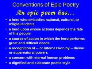 Epic Poem The Odyssey Conventions of epic poetry