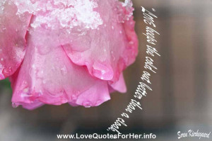 teenage love quotes - Love keeps the cold out better than a cloak ...