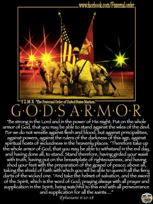 armor of god because of you we sleep well at night god bless you ...