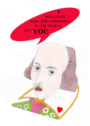 Valentine Anniversary Romantic Shakespeare Card Literary Quote