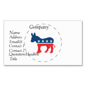 Democrat donkey Double-Sided standard business cards (Pack of 100)