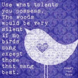 Use what talents you possess